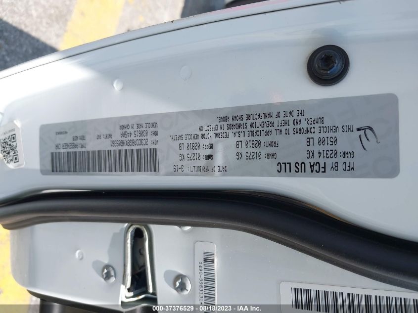 2019 CHRYSLER 300 300S - 2C3CCABG8KH609361