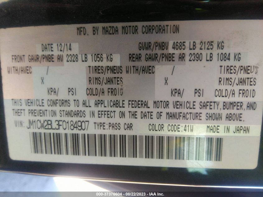 2015 MAZDA MAZDA5 SPORT - JM1CW2BL3F0184907