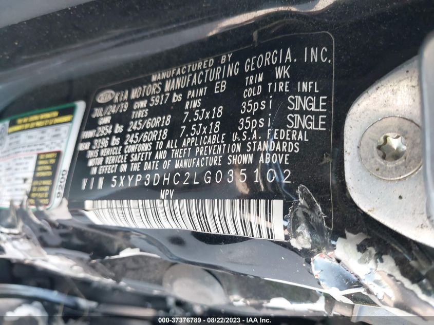 2020 KIA TELLURIDE EX - 5XYP3DHC2LG035102