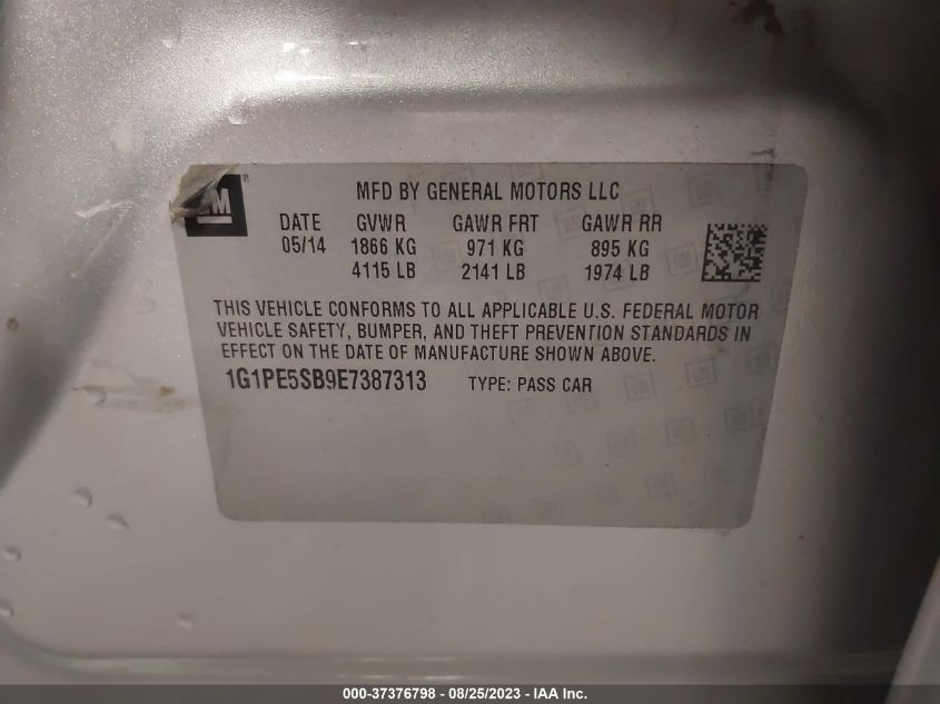2014 CHEVROLET CRUZE 2LT - 1G1PE5SB9E7387313