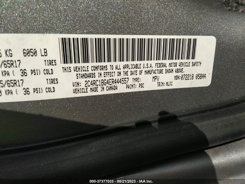2014 CHRYSLER TOWN & COUNTRY TOURING - 2C4RC1BG4ER444557