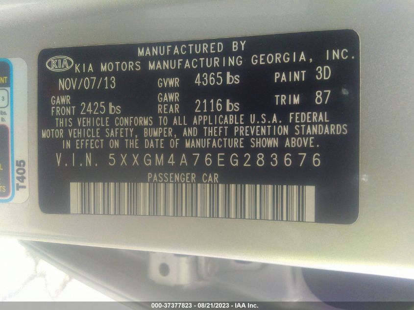 2014 KIA OPTIMA LX - 5XXGM4A76EG283676