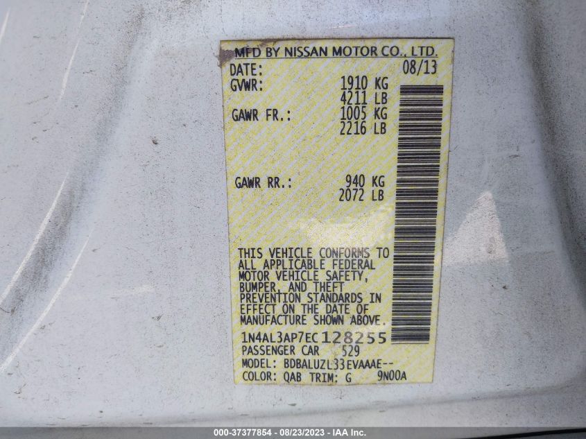 2014 NISSAN ALTIMA 2.5 SV - 1N4AL3AP7EC128255