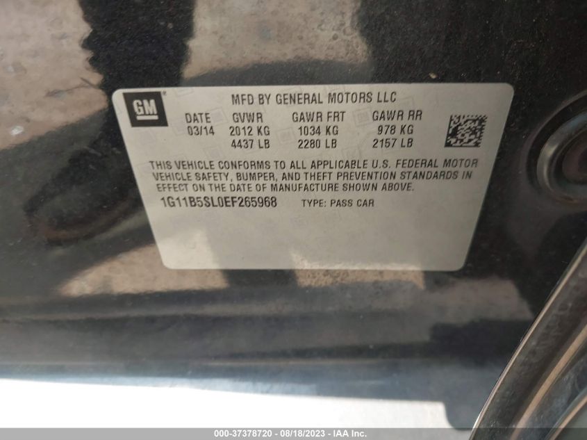 2014 CHEVROLET MALIBU LS - 1G11B5SL0EF265968