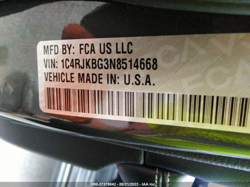 2022 JEEP GRAND CHEROKEE L LIMITED - 1C4RJKBG3N8514668