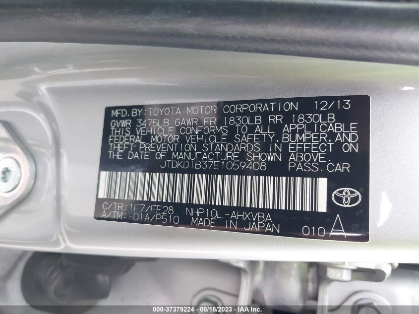 2014 TOYOTA PRIUS C - JTDKDTB37E1059408