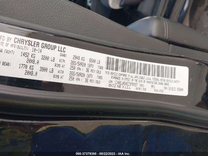 2014 DODGE DURANGO SXT - 1C4RDJAG4EC978357