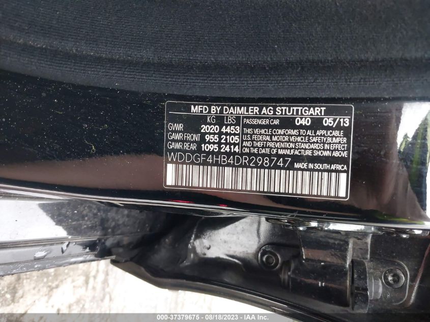 2013 MERCEDES-BENZ C-CLASS C 250 - WDDGF4HB4DR298747