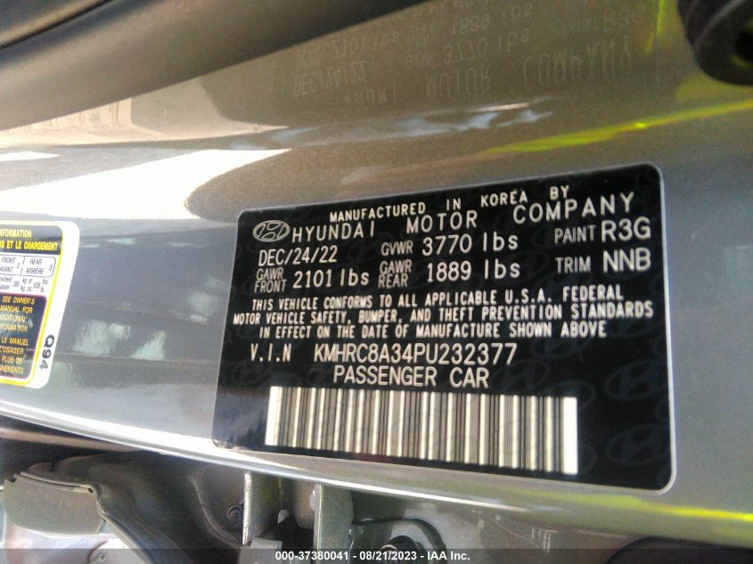 2023 HYUNDAI VENUE SEL - KMHRC8A34PU232377