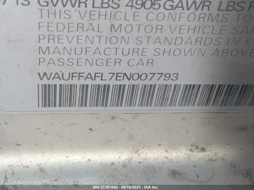 2014 AUDI A4 PREMIUM PLUS - WAUFFAFL7EN007793