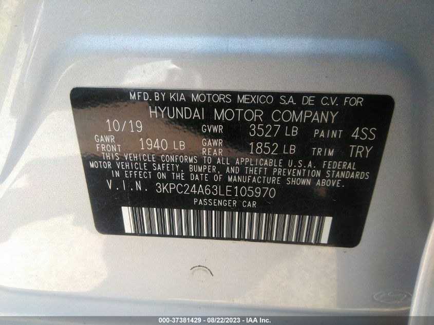 2020 HYUNDAI ACCENT SE - 3KPC24A63LE105970