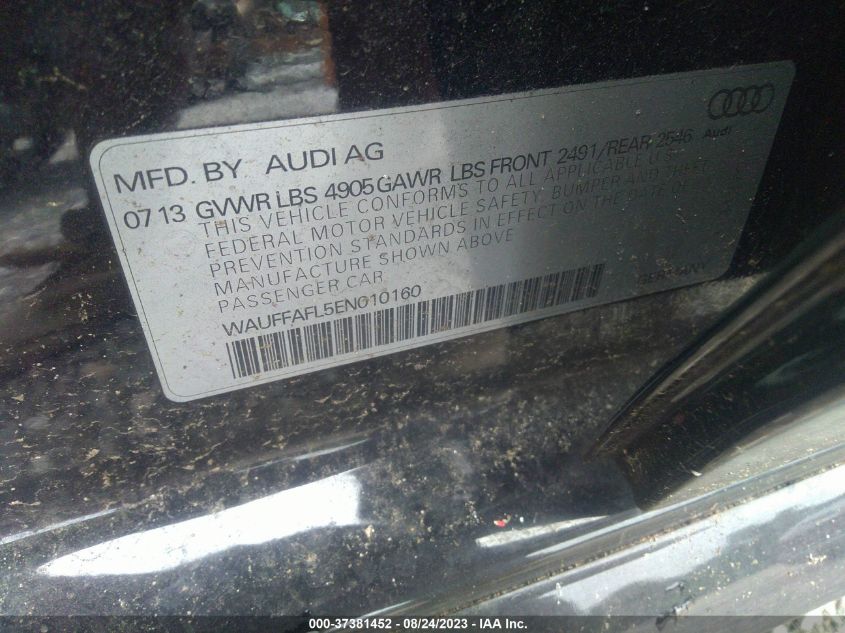 2014 AUDI A4 PREMIUM PLUS - WAUFFAFL5EN010160