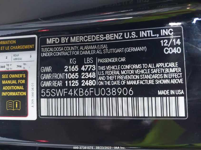 2015 MERCEDES-BENZ C-CLASS C 300 - 55SWF4KB6FU038906
