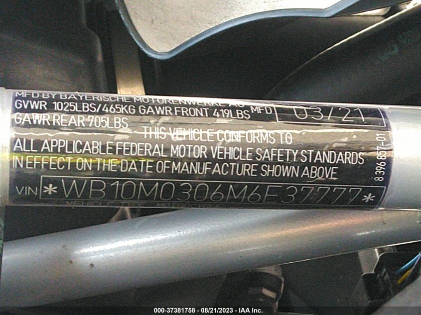 2021 BMW R 1250 GS - WB10M0306M6E37777