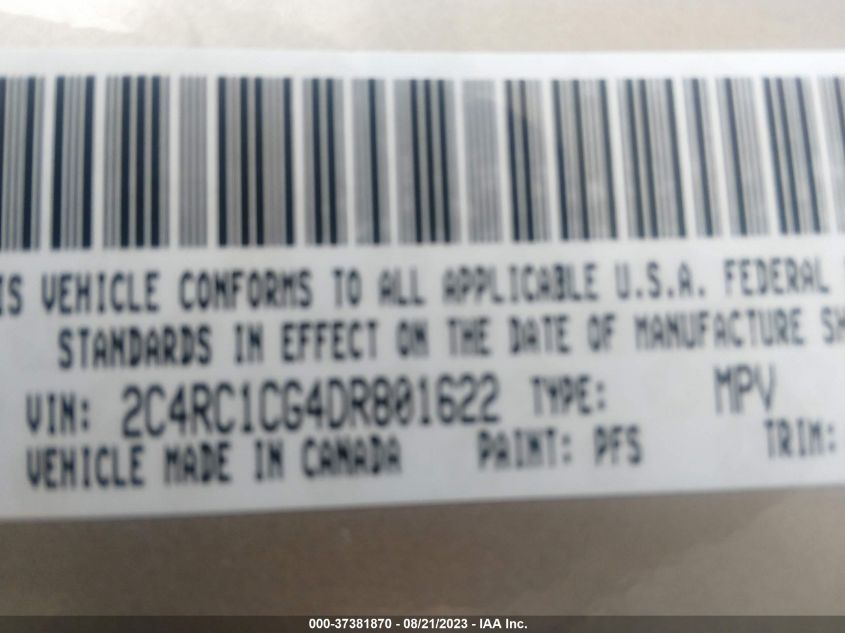 2013 CHRYSLER TOWN & COUNTRY TOURING-L - 2C4RC1CG4DR801622