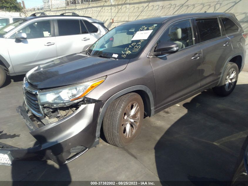 2015 TOYOTA HIGHLANDER LE/LE PLUS - 5TDZKRFH4FS113748