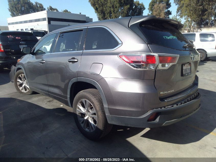 2015 TOYOTA HIGHLANDER LE/LE PLUS - 5TDZKRFH4FS113748