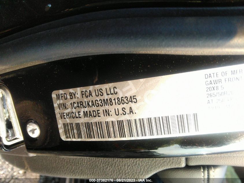 2021 JEEP GRAND CHEROKEE L ALTITUDE - 1C4RJKAG3M8186345