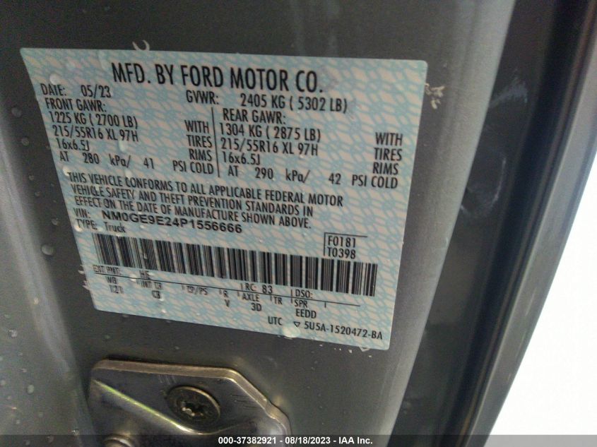 2023 FORD TRANSIT CONNECT WAGON XL - NM0GE9E24P1556666