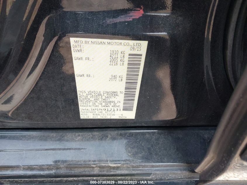 2015 NISSAN ALTIMA 2.5 SL - 1N4AL3AP1FN912131