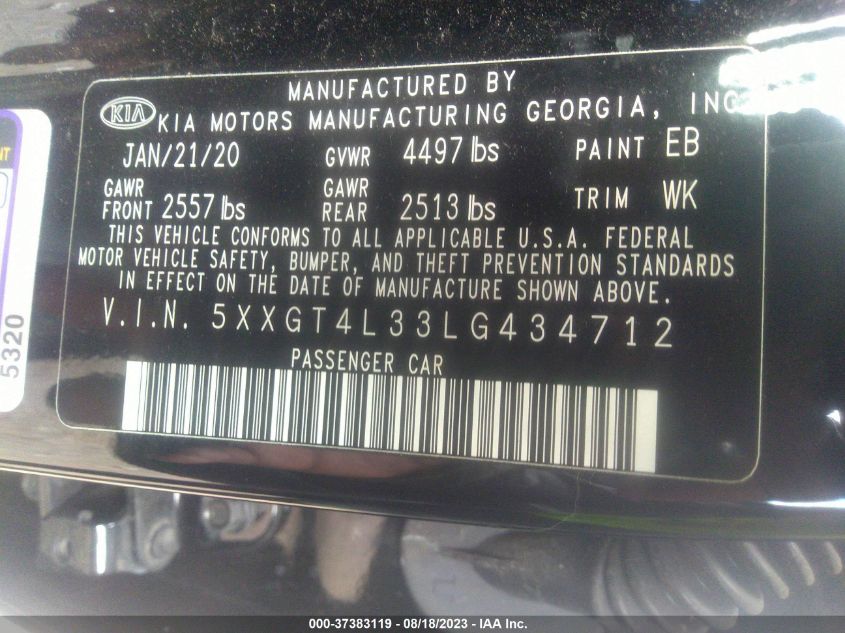 2020 KIA OPTIMA SE - 5XXGT4L33LG434712