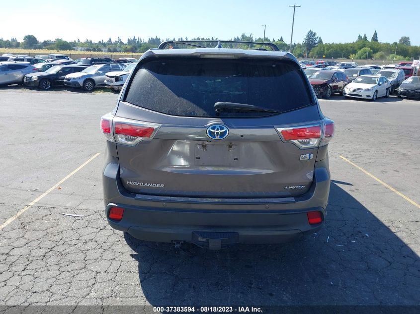 2016 TOYOTA HIGHLANDER HYBRID LIMITED 5TDDCRFH3GS018042