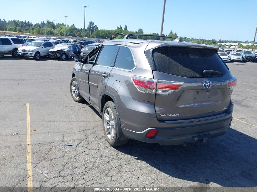 2016 TOYOTA HIGHLANDER HYBRID LIMITED 5TDDCRFH3GS018042
