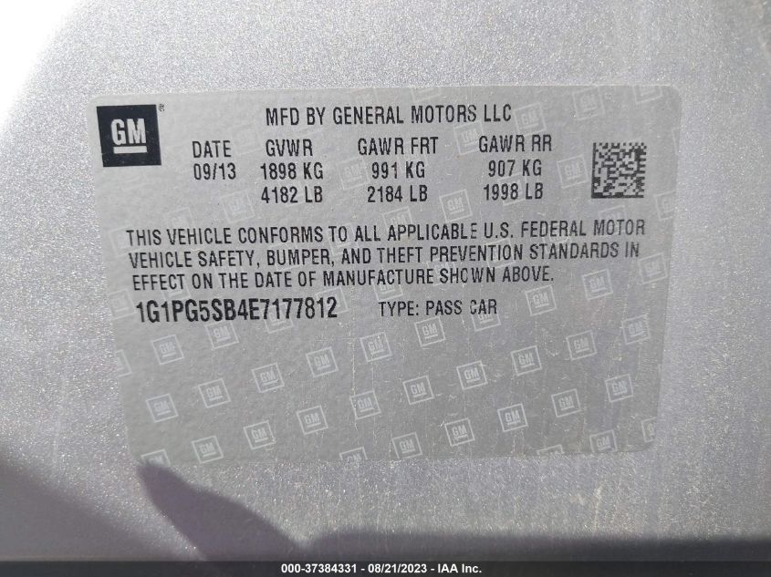 2014 CHEVROLET CRUZE LTZ - 1G1PG5SB4E7177812