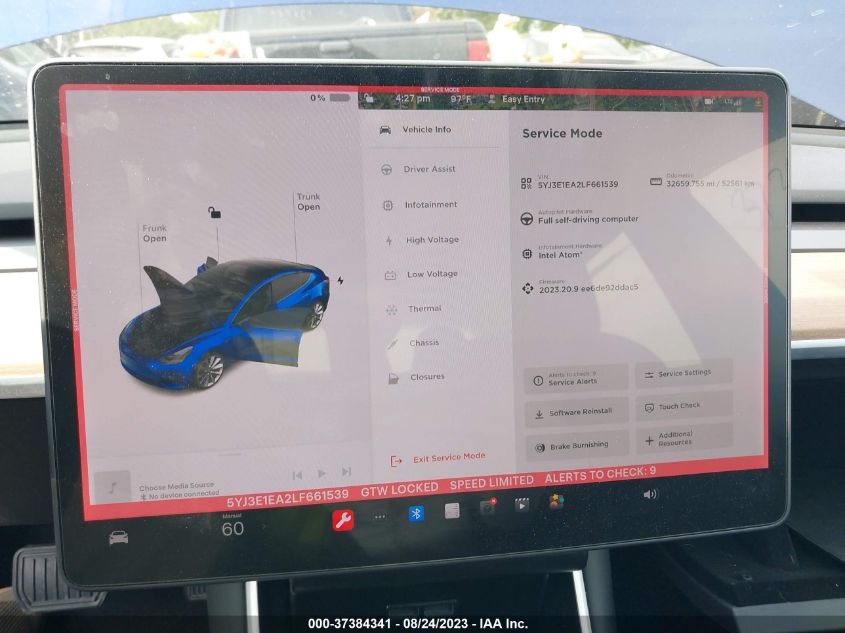 2020 TESLA MODEL 3 STANDARD RANGE - 5YJ3E1EA2LF661539