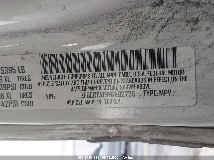 2015 RAM PROMASTER CITY CARGO VAN TRADESMAN - ZFBERFAT9F6A92776