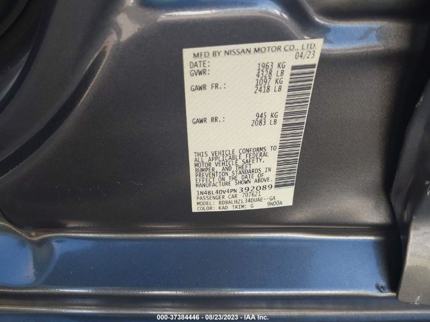 2023 NISSAN ALTIMA 2.5 SV - 1N4BL4DV4PN392089