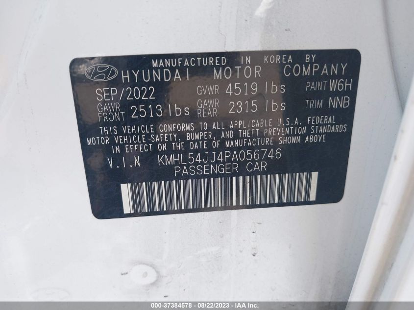 2023 HYUNDAI SONATA HYBRID LIMITED - KMHL54JJ4PA056746