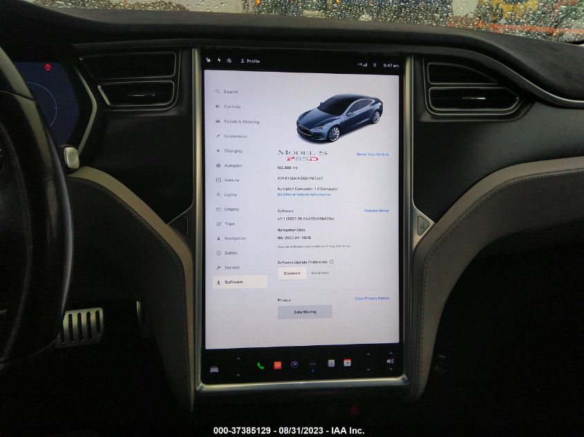 2014 TESLA MODEL S - 5YJSA1H2XEFP67557