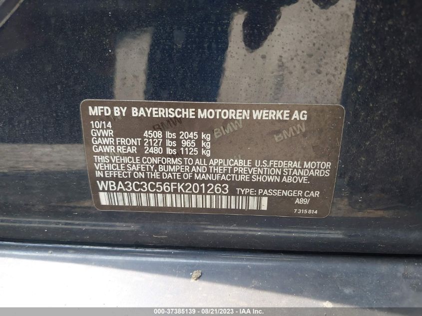 2015 BMW 3 SERIES 320I XDRIVE - WBA3C3C56FK201263