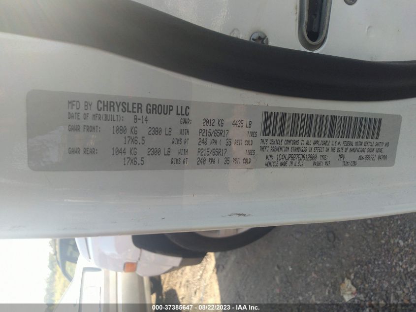 2014 JEEP PATRIOT SPORT - 1C4NJPBB7ED912800
