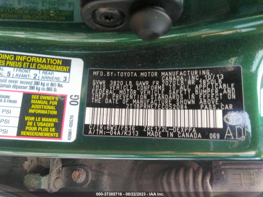 2014 TOYOTA COROLLA LE ECO - 2T1BPRHE7EC052084