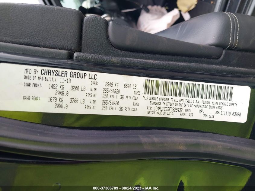 2014 JEEP GRAND CHEROKEE OVERLAND - 1C4RJFCG9EC329432