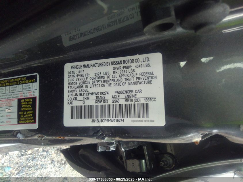 2017 NISSAN ROGUE SPORT S/SV/SL - JN1BJ1CP9HW019734