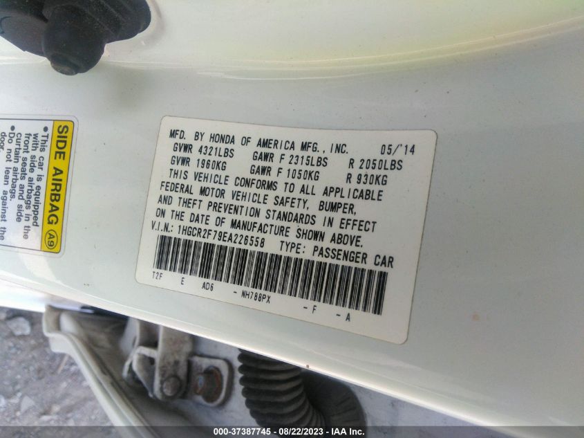 2014 HONDA ACCORD SEDAN EX - 1HGCR2F79EA226558