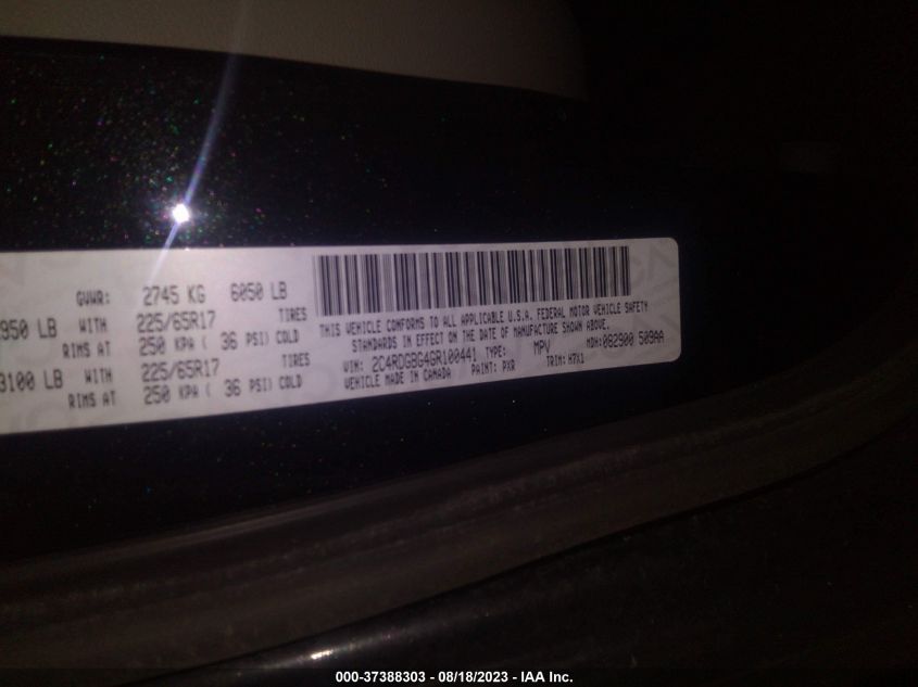 2016 DODGE GRAND CARAVAN SE - 2C4RDGBG4GR100441