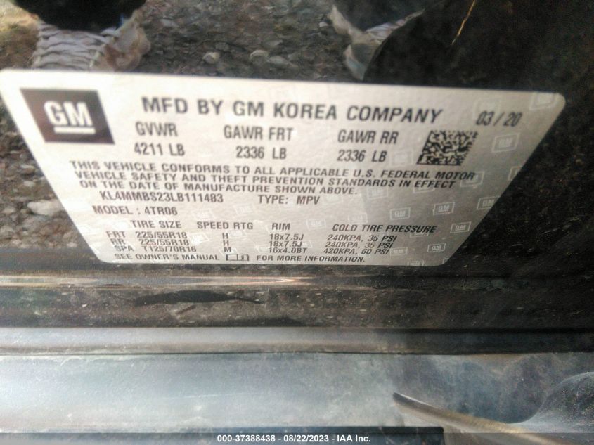 2020 BUICK ENCORE GX PREFERRED - KL4MMBS23LB111483