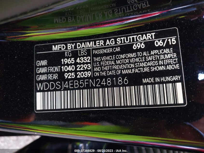 2015 MERCEDES-BENZ CLA-CLASS CLA 250 - WDDSJ4EB5FN248186