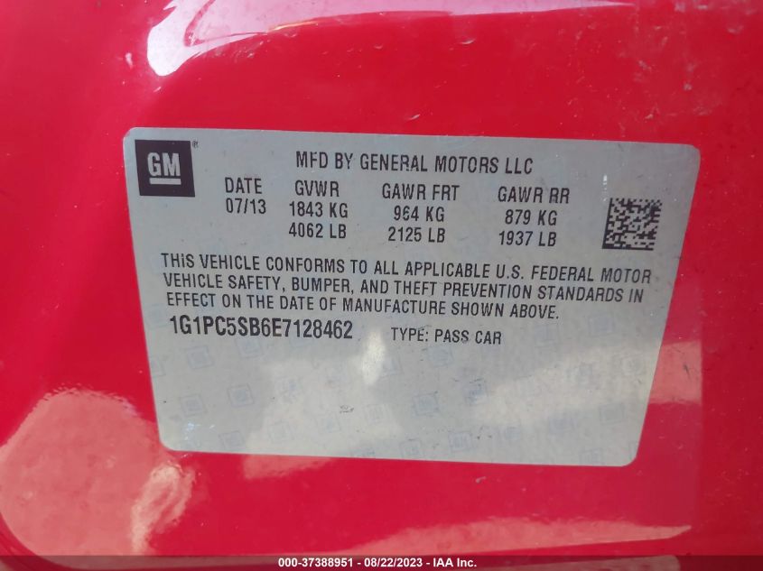 2014 CHEVROLET CRUZE 1LT - 1G1PC5SB6E7128462