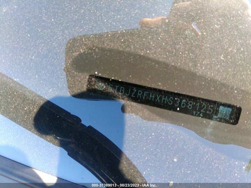 VIN 5TDJZRFHXHS368125 2017 TOYOTA HIGHLANDER XLE/SE