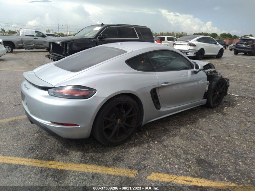 2018 PORSCHE 718 CAYMAN - WP0AA2A83JK262604