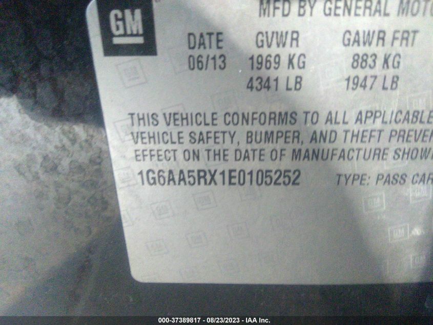 2014 CADILLAC ATS STANDARD RWD - 1G6AA5RX1E0105252