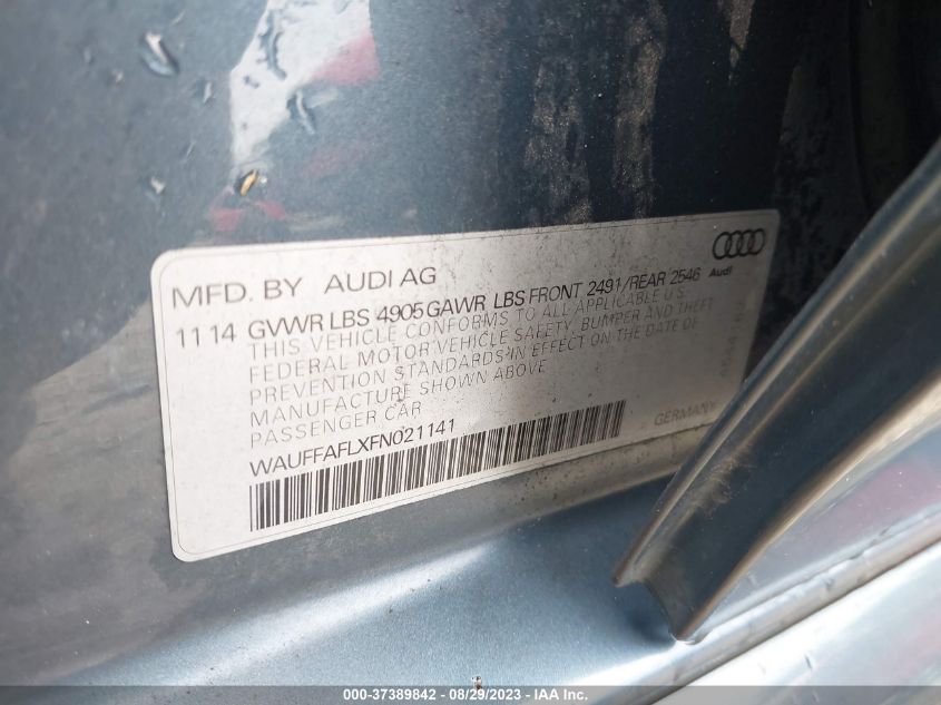 2015 AUDI A4 PREMIUM PLUS - WAUFFAFLXFN021141