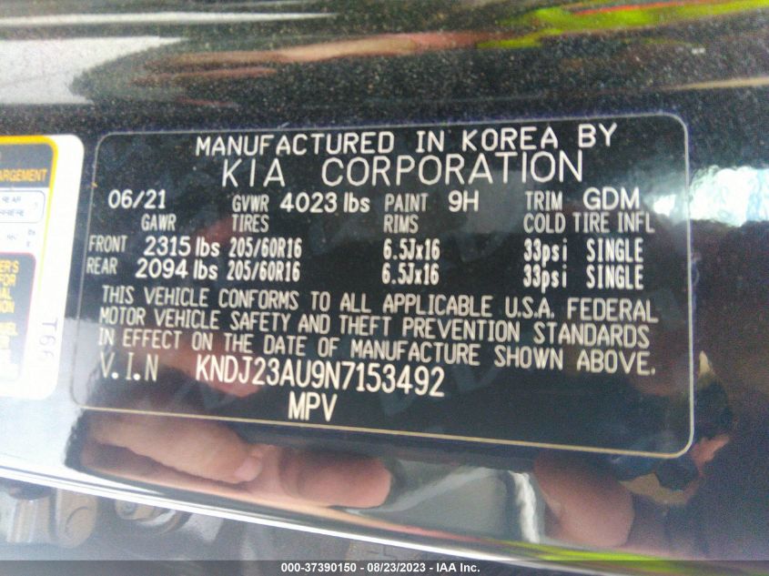 2022 KIA SOUL LX - KNDJ23AU9N7153492
