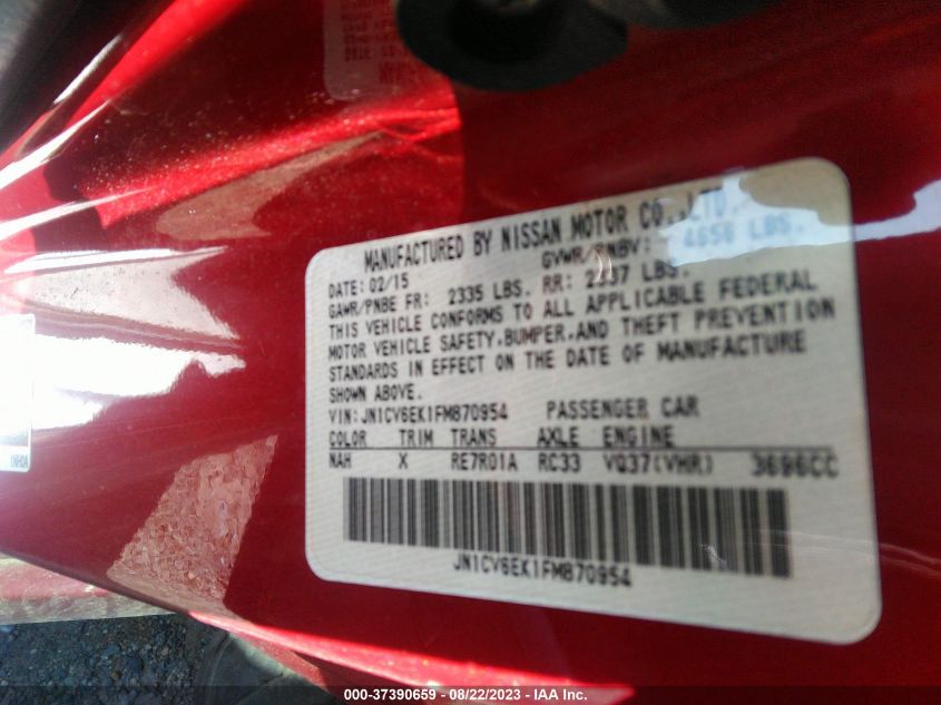 2015 INFINITI Q60 COUPE JOURNEY JN1CV6EK1FM870954