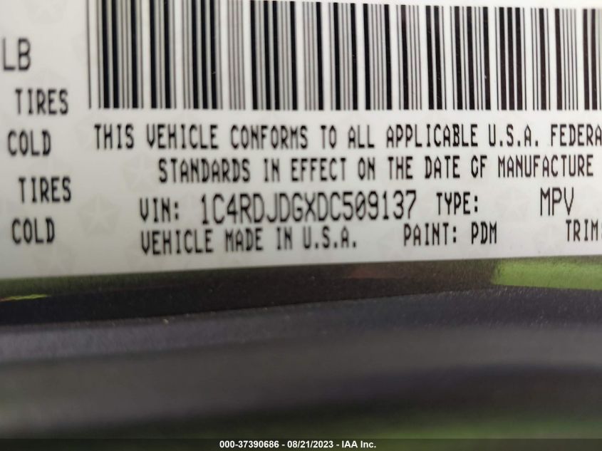 2013 DODGE DURANGO CREW - 1C4RDJDGXDC509137